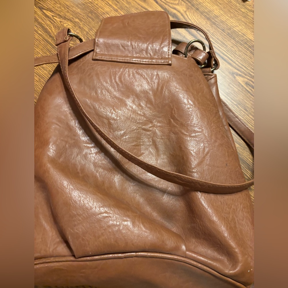 Basic Editions Brown Backpack With Adjustable Str… - image 2